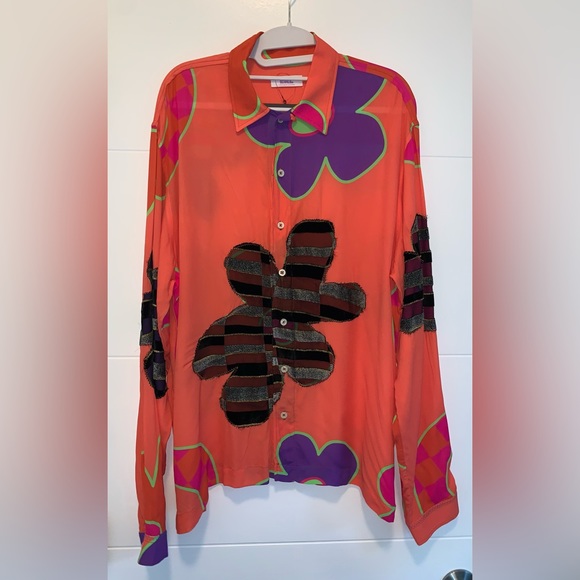 ERL Floral Oversized Shirt UNISEX Medium - Picture 8 of 10